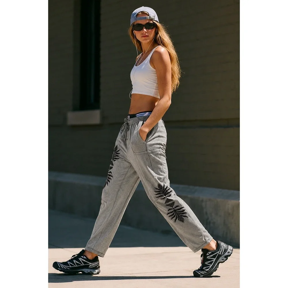 Daily Practice Anthropologie Real Fun Wow Joggers Grey Cotton Harem Pants Small